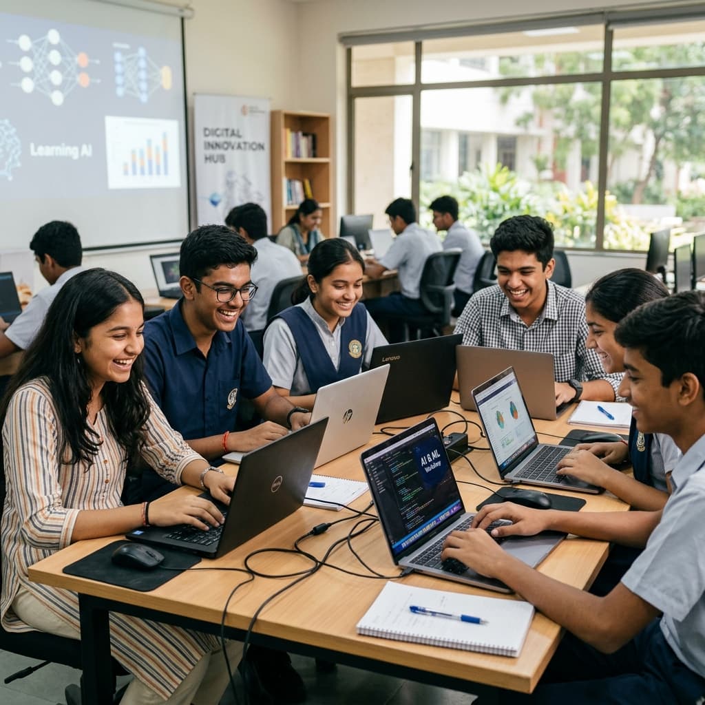 Students learning Generative AI